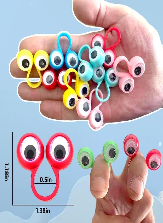 Aruytps 100 PCS Eye Finger Puppets Toys Set, Wiggly Eyeball Finger Puppet Eye On Rings for Kids, Party Favors for Boys Girls - Image 3